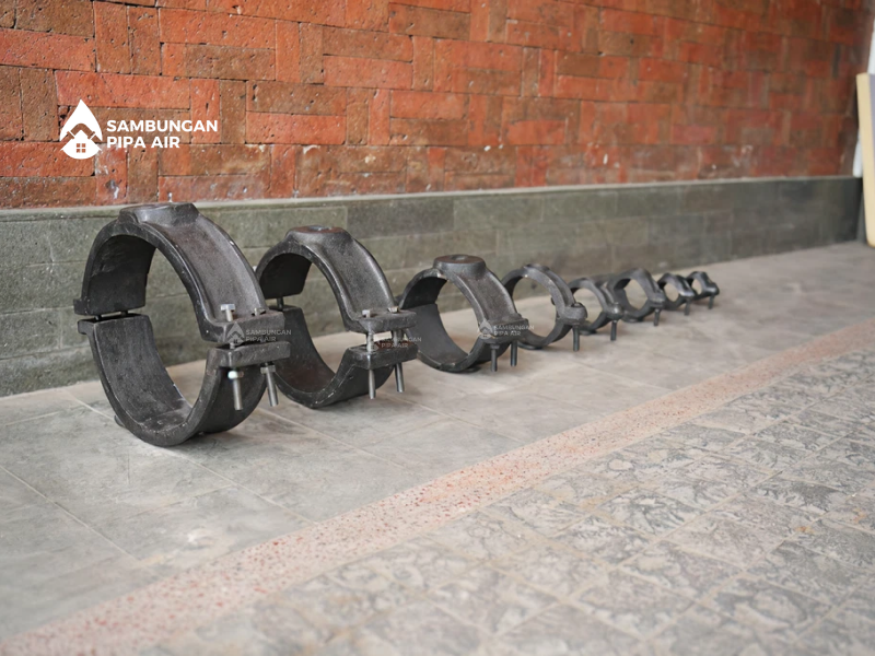 jual klem sadel (clamp saddle) cast iron berkualitas 