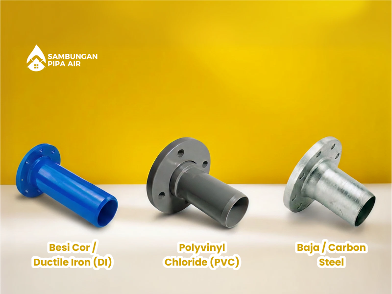 jenis material flange spigot yang umum digunakan pada sistem perpipaan